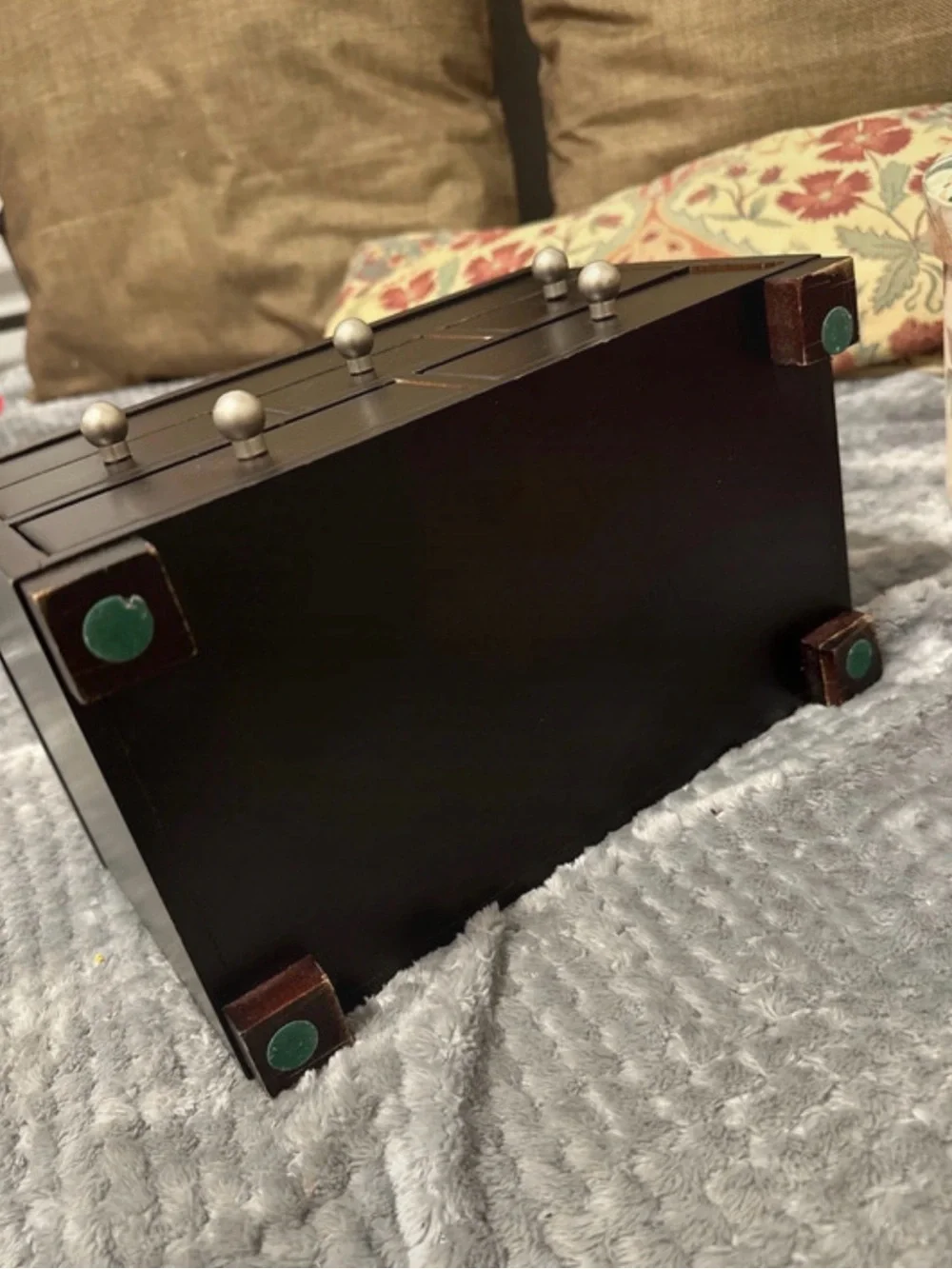 Beautiful Wooded Jewelry Box 5 Draws And Has Mirror